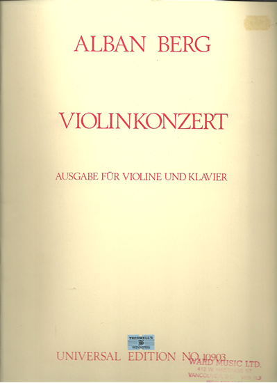 Alban Berg Violinconcerto Partitur